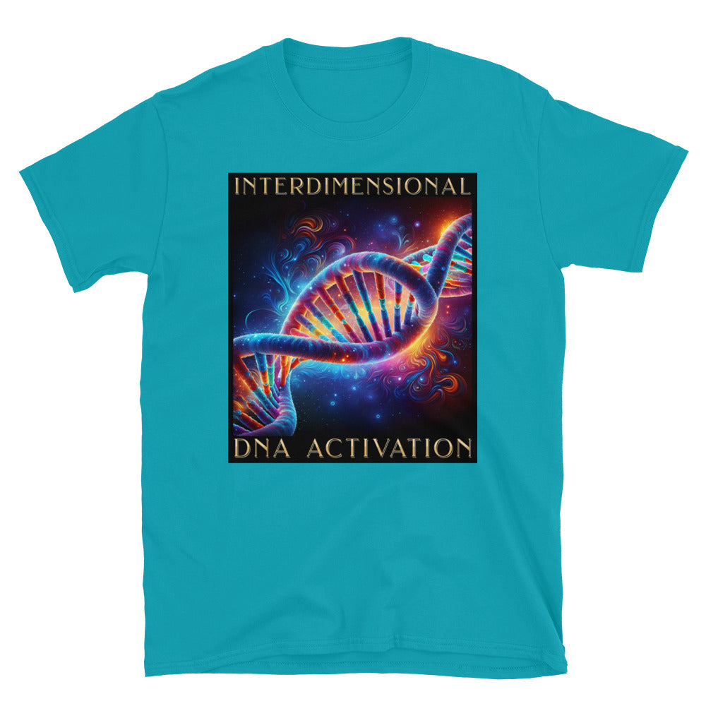 Interdimensional DNA Activation TShirt - Tropical Blue Color - https://ascensionemporium.net